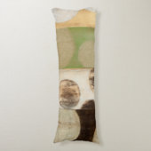 地球の調子の円との木製のパネルの絵画 ボディピロー (正面縦)