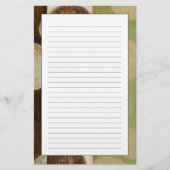 地球の調子の円との木製のパネルの絵画 便箋 (正面)