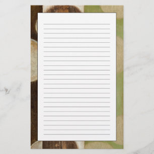 地球の調子の円との木製のパネルの絵画 便箋