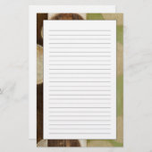 地球の調子の円との木製のパネルの絵画 便箋 (正面/裏面)