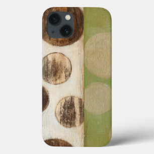 地球の調子の円との木製のパネルの絵画 iPhone 13ケース