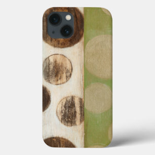 地球の調子の円との木製のパネルの絵画 iPhone 13ケース