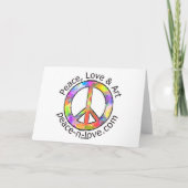 地球の赤い休日のピースサインの平和 シーズンカード (裏面)