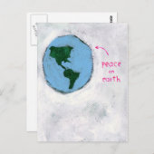 地球の郵便はがきの平和 ポストカード (正面/裏面)