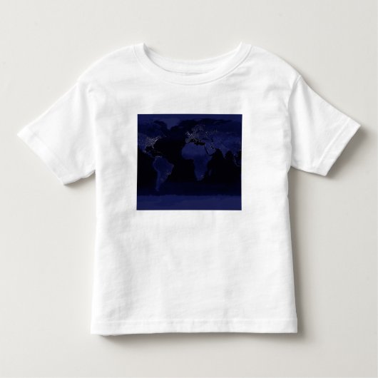 地球の都市光の世界観 トドラーTシャツ (正面)