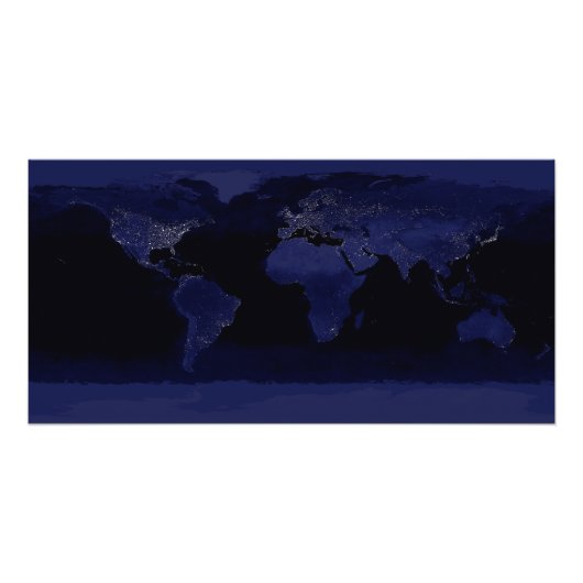 地球の都市光の世界観 フォトプリント            (正面)