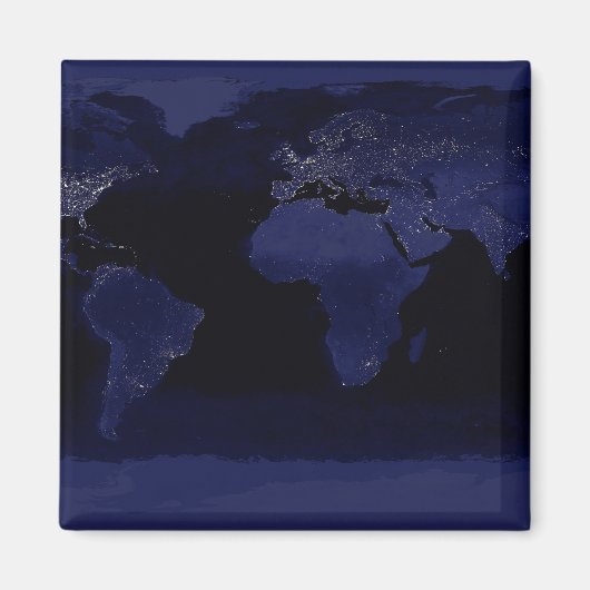 地球の都市光の世界観 マグネット (正面)