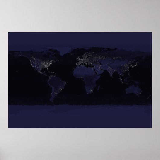 地球の都市灯 ポスター (正面)