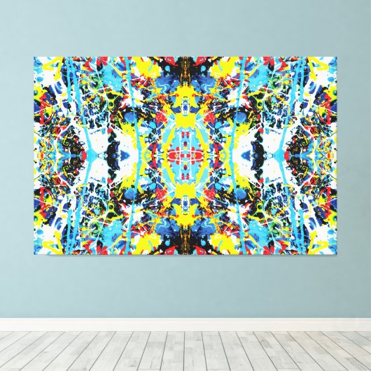 地球の量子セルフィー60x40 キャンバスプリント (インサイチュ (ウッドフロア))