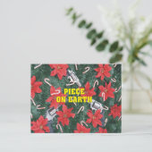 地球の銃のクリスマスのピース シーズンポストカード (スタンド正面)