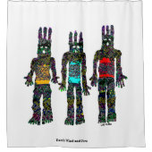 地球の風および火 シャワーカーテン (正面)