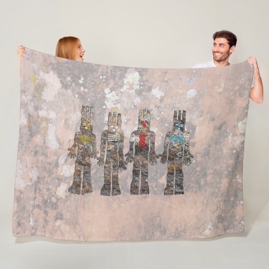 地球の風火と水 フリースブランケット (インサイチュ)