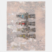 地球の風火と水 フリースブランケット (正面)