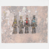 地球の風火と水 フリースブランケット (正面(横))