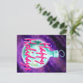 地球の飾り ハッピー ホリデーズ ポストカード (スタンド正面)