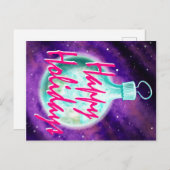 地球の飾り ハッピー ホリデーズ ポストカード (正面/裏面)