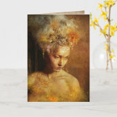 地球の高い尼僧 カード (黄色い花)