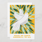 地球の鳩のクリスマスカードの平和 シーズンカード (正面/裏面)