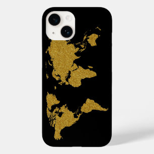 地球の黄金色の地図 Case-Mate iPhone 14ケース