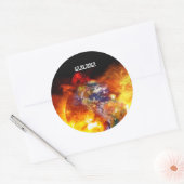 地球の黙示録の燃えるような終わり ラウンドシール (封筒)