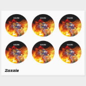 地球の黙示録の燃えるような終わり ラウンドシール (シート)