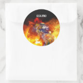 地球の黙示録の燃えるような終わり ラウンドシール (バッグ)