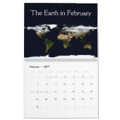 地球の12か月 カレンダー (2月 2027)