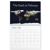 地球の12か月 カレンダー (2月 2026)