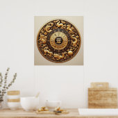 地球の12の枝～中国の〔占星術の〕十二宮図 ポスター (キッチン)