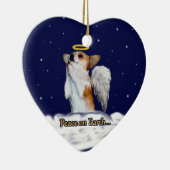 地球のDottの天使のハートのオーナメントの平和 セラミックオーナメント (右)