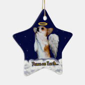 地球のDottの天使の星のオーナメントの平和 セラミックオーナメント (右)