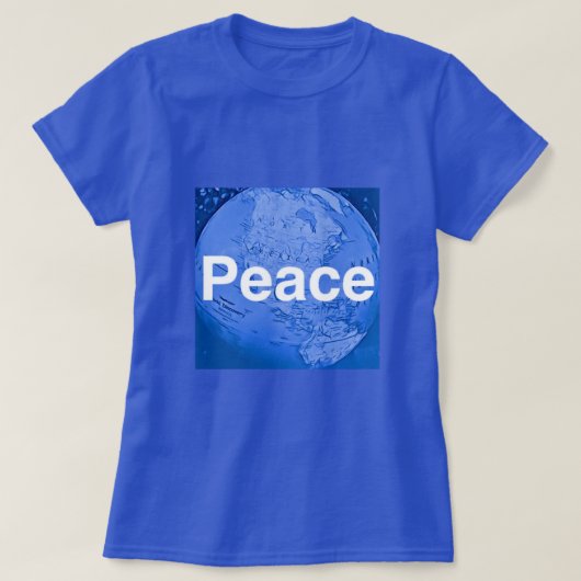 地球のTシャツの平和 Tシャツ (デザイン正面)