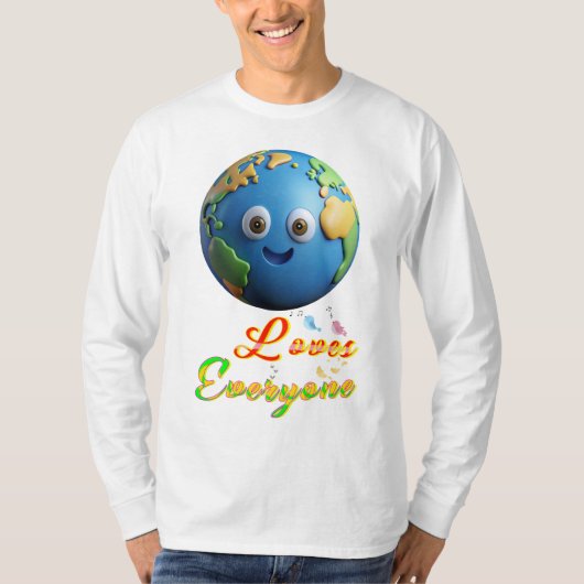地球はすべての人を愛している Tシャツ (正面)