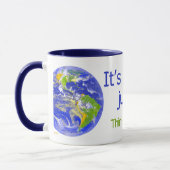 地球はアメリカより大きいです マグカップ (左)