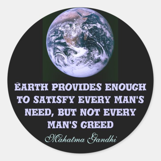 地球はステッカーを提供する ラウンドシール (正面)