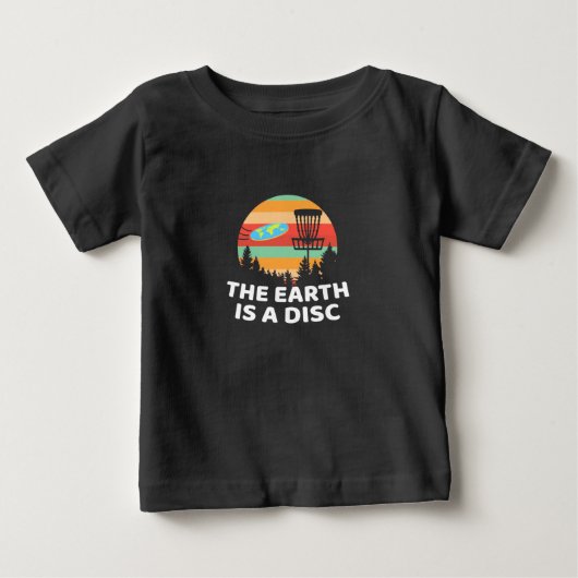地球はディスクゴルフだ ベビーTシャツ (正面)