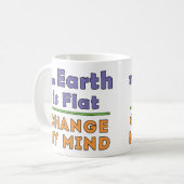 地球はフラットコーヒーマグ コーヒーマグカップ (正面左)