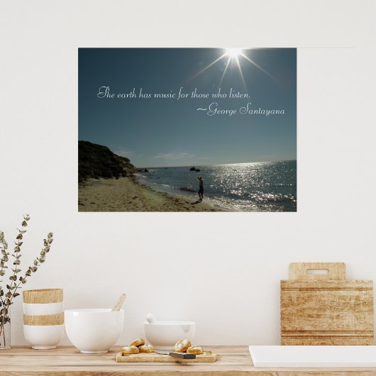 地球はポスターの人々のための音楽を持聞っている ポスター (キッチン)