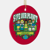地球はヴァーモントをからかいます セラミックオーナメント (右)