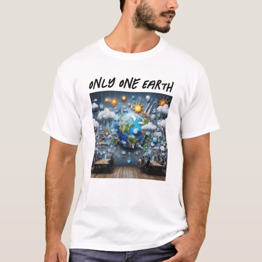 地球は一つTシャツ Tシャツ (正面)