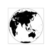 地球は世界の印象を受けるアジア ラバースタンプ (インプリント)