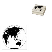 地球は世界の印象を受けるアジア ラバースタンプ (押印)