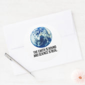 地球は丸く、科学は実在 ラウンドシール (封筒)