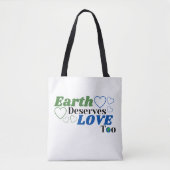 地球は女性に愛に値する トートバッグ (正面)