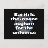 地球は宇宙のための精神異常病院である ポストカード (正面)