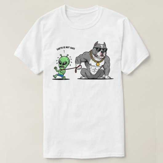 地球は安全じゃない Tシャツ (デザイン正面)