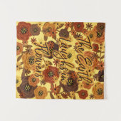 地球は小さな花で笑う タペストリー (正面(横))