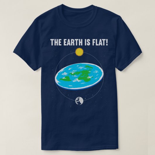 地球は平らだ1 Tシャツ (デザイン正面)