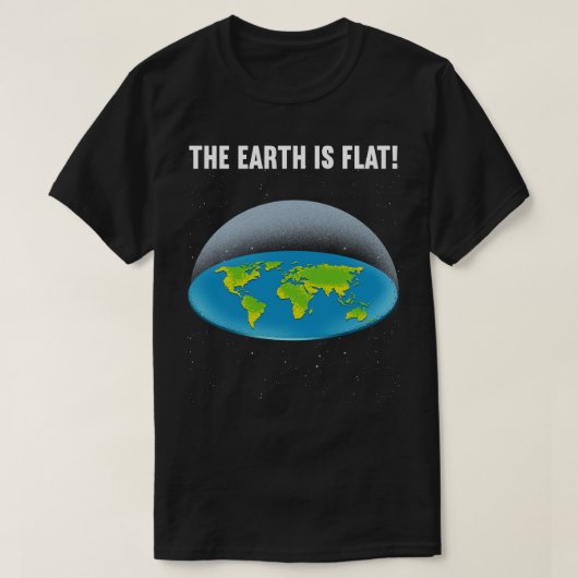 地球は平らだ5 Tシャツ (デザイン正面)