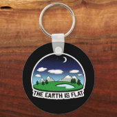地球は平らだ キーホルダー (正面)